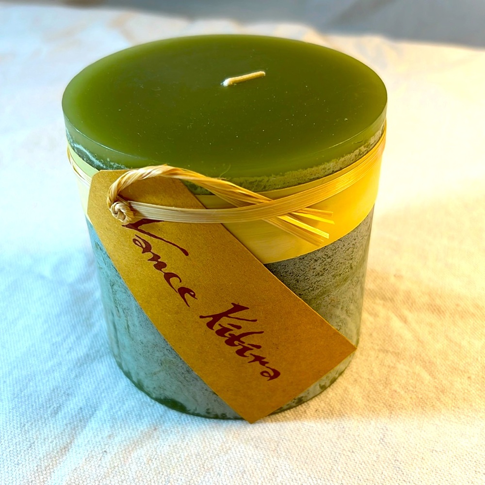 Vance Kitira 4” Pillar Candle - Moss